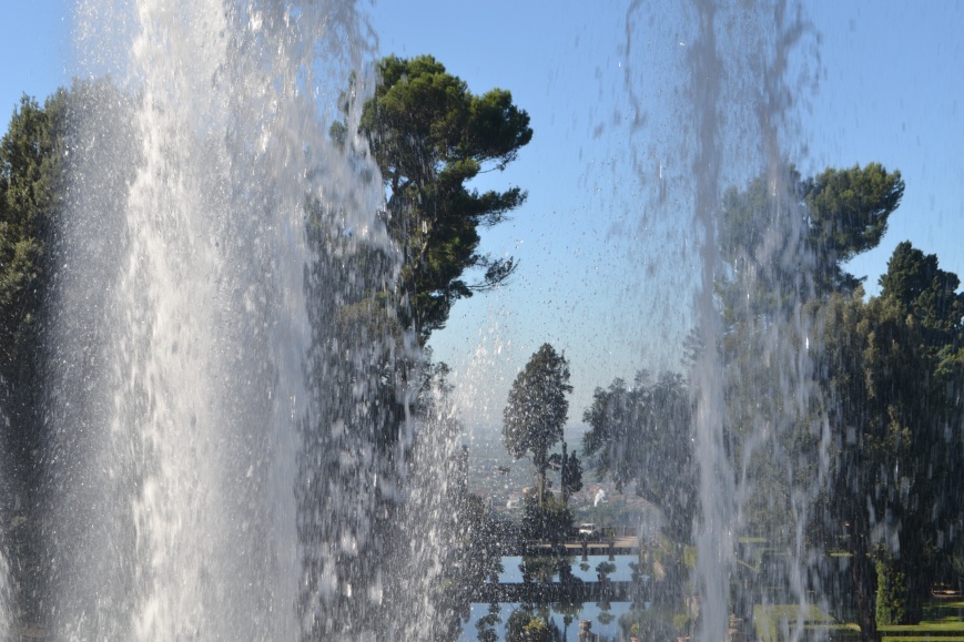 Through the fountains at the Villa d'Este in Tivoli, just outside of Rome